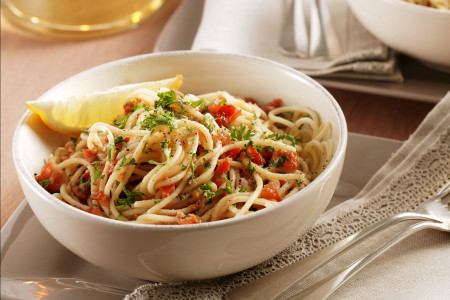 Spaghetti met pepers